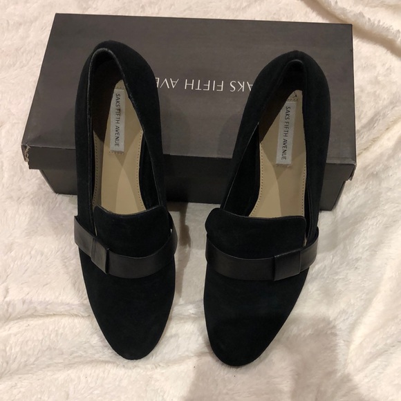 Saks Fifth Avenue | Shoes | Cute Saks Fifth Avenue Suede Flat Shoes ...